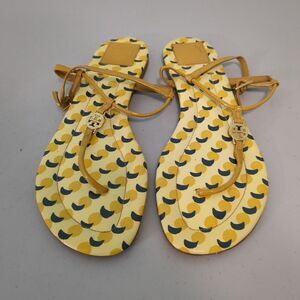 Tory Burch Yellow Studded Flat Sandals